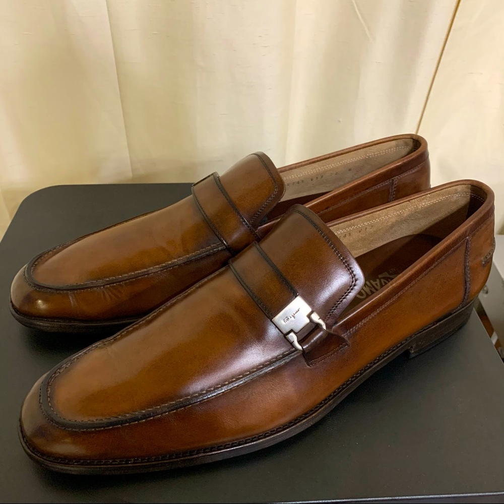 Ferragamo Brown Leather Loafers (12)